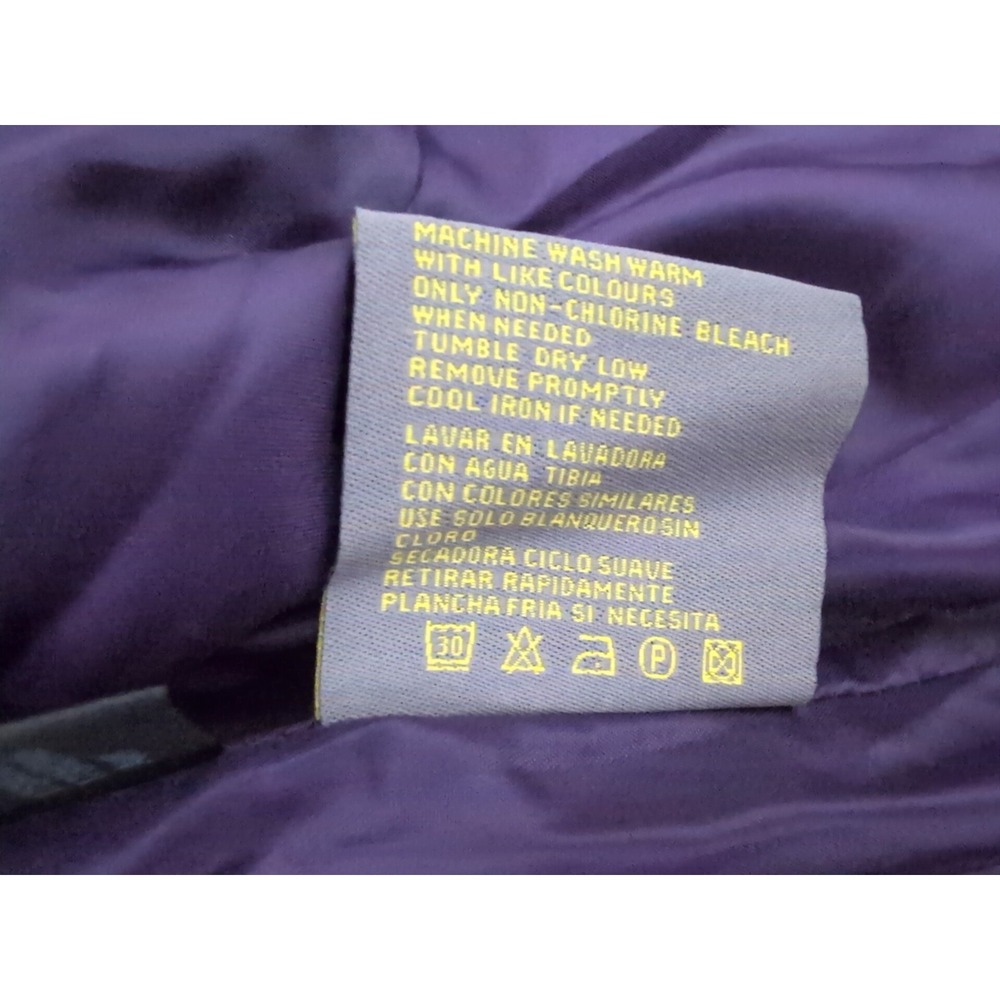 Ladies Kenneth Cole Reaction Purple Zip & Snap Front Vest Sz L 60% Down Filling - Picture 9 of 9
